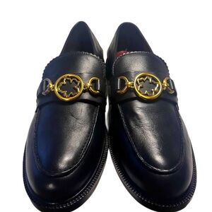 Ted Baker London Drayan Women’s Black Magnolia Leather Loafer (Brand New)